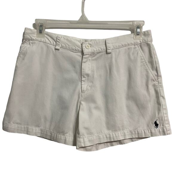 Ralph Lauren Pants - Ralph Lauren Sport Shorts Classis White Chinos Pockets Size 8  Summer Basic